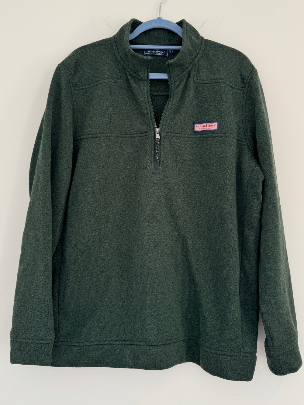 Vineyard Vines Dark Green Quarter-Zip Pullover Sweater